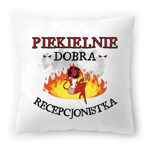 Poduszka Dla Recepcjonistki na Urodziny Prezent z Nadrukiem ze Zdjęciem