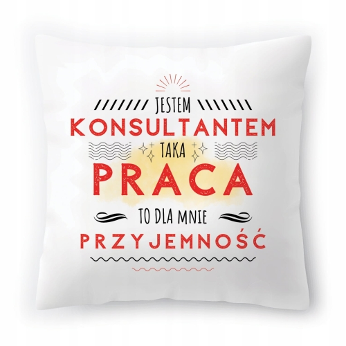 Poduszka Dla Konsultanta na Urodziny Prezent z Nadrukiem ze Zdjęciem
