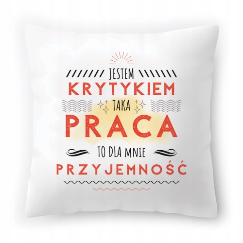 Poduszka Dla Krytyka Idealny Prezent na Urodziny z Nadrukiem ze Zdjęciem