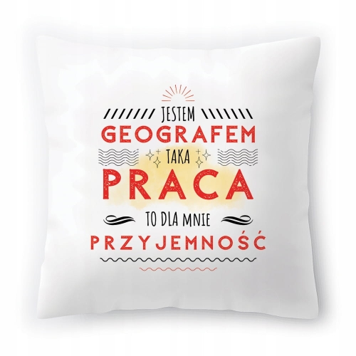 Poduszka Dla Geografa na Urodziny na Prezent z Nadrukiem ze Zdjęciem