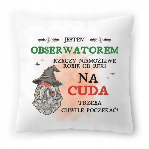 Poduszka Dla Obserwatora Prezent na Urodziny z Nadrukiem ze Zdjęciem