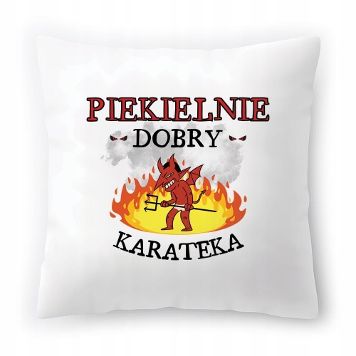Poduszka Dla Karateki na Urodziny na Prezent z Nadrukiem ze Zdjęciem