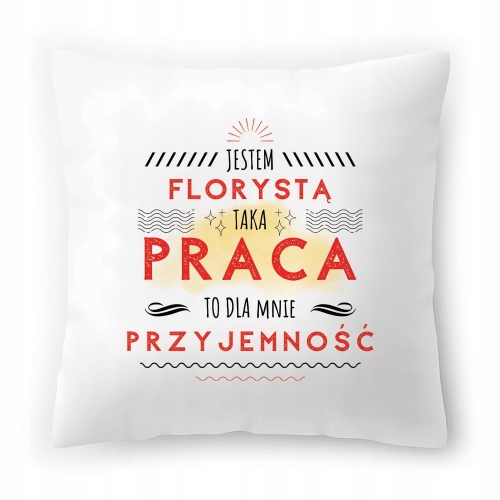 Poduszka Dla Florysty na Urodziny na Prezent z Nadrukiem ze Zdjęciem