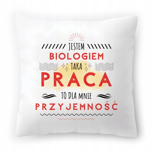 Poduszka Dla Biologa na Urodziny Imieniny Prezent z Nadrukiem ze Zdjęciem