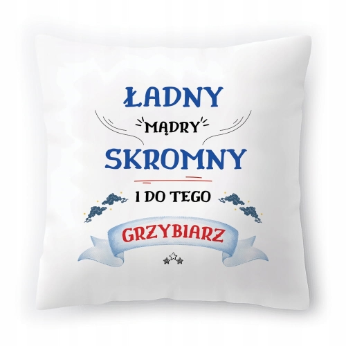Poduszka Dla Grzybiarza na Urodziny na Prezent z Nadrukiem ze Zdjęciem