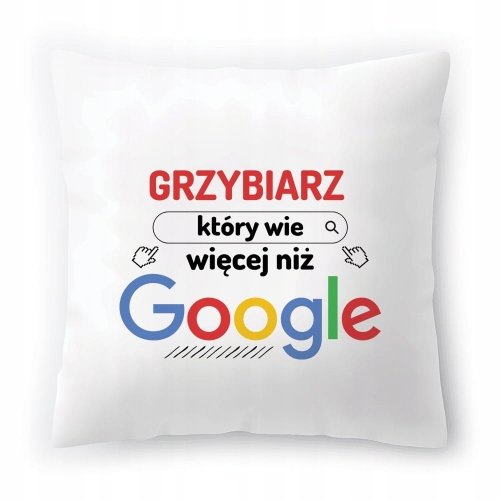 Poduszka Dla Grzybiarza na Urodziny na Prezent z Nadrukiem ze Zdjęciem