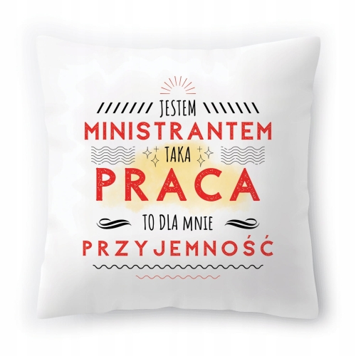 Poduszka Dla Ministranta na Urodziny na Prezent z Nadrukiem ze Zdjęciem