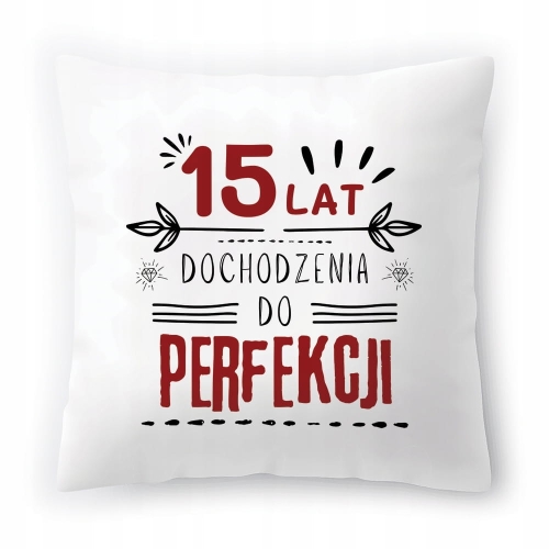 Poduszka na Urodziny 15 15te 15-te na Prezent z Nadrukiem ze Zdjęciem