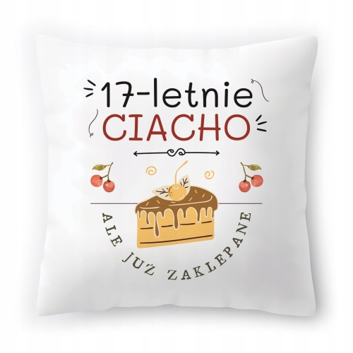 Poduszka na Urodziny 17 17te 17-te na Prezent z Nadrukiem ze Zdjęciem