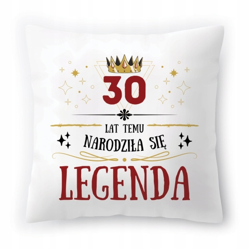 Poduszka na Urodziny 30 30ste 30-ste na Prezent z Nadrukiem ze Zdjęciem