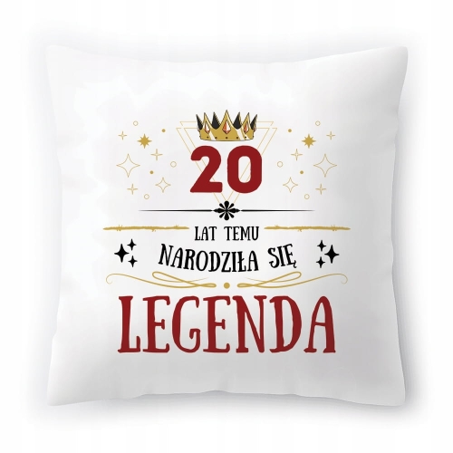 Poduszka na Urodziny 20 20te 20-te na Prezent z Nadrukiem ze Zdjęciem