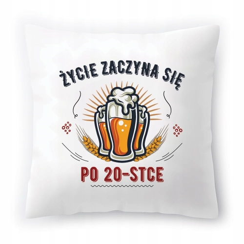 Poduszka na Urodziny 20 20te 20-te na Prezent z Nadrukiem ze Zdjęciem