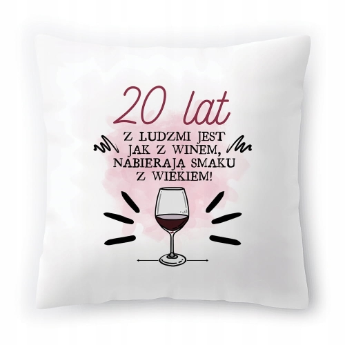 Poduszka na Urodziny 20 20te 20-te na Prezent z Nadrukiem ze Zdjęciem