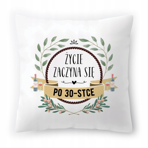 Poduszka na Urodziny 30 30ste 30-ste na Prezent z Nadrukiem ze Zdjęciem
