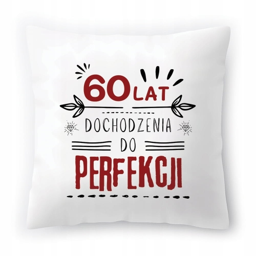Poduszka na Urodziny 60 60te 60-te na Prezent z Nadrukiem ze Zdjęciem