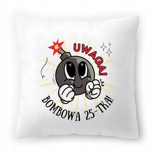 Poduszka na Urodziny 25 25te 25-te na Prezent z Nadrukiem ze Zdjęciem