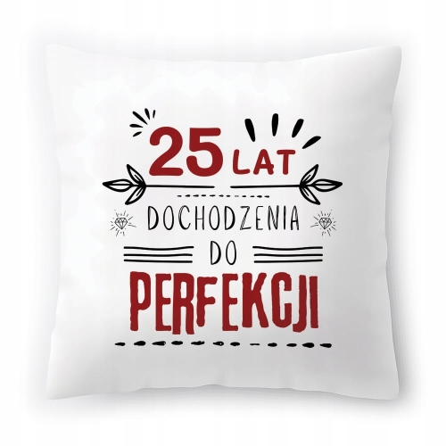 Poduszka na Urodziny 25 25te 25-te na Prezent z Nadrukiem ze Zdjęciem