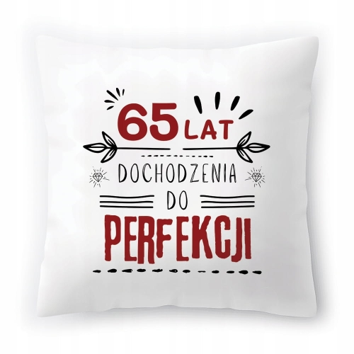 Poduszka na Urodziny 65 65te 65-te na Prezent z Nadrukiem ze Zdjęciem