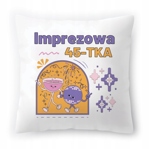 Poduszka na Urodziny 45 45te 45-te na Prezent z Nadrukiem ze Zdjęciem