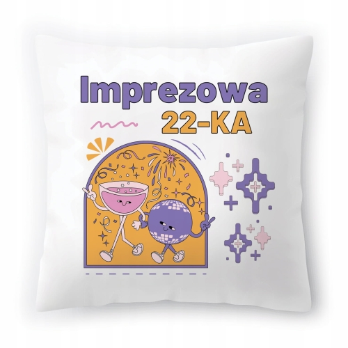 Poduszka na Urodziny 22 22gie 22-gie na Prezent z Nadrukiem ze Zdjęciem