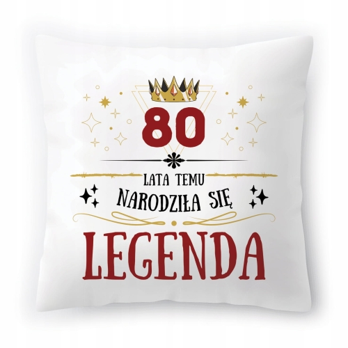 Poduszka na Urodziny 80 80te 80-te na Prezent z Nadrukiem ze Zdjęciem