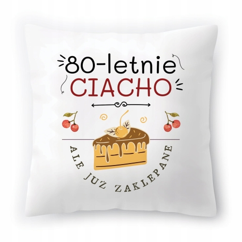 Poduszka na Urodziny 80 80te 80-te na Prezent z Nadrukiem ze Zdjęciem