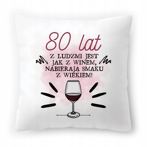 Poduszka na Urodziny 80 80te 80-te na Prezent z Nadrukiem ze Zdjęciem