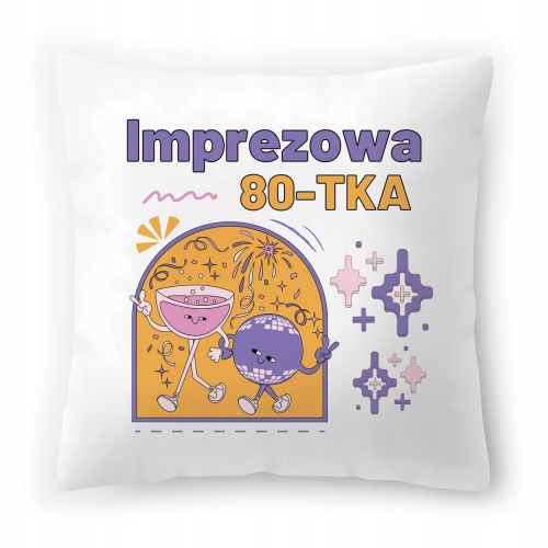 Poduszka na Urodziny 80 80te 80-te na Prezent z Nadrukiem ze Zdjęciem