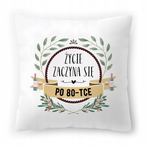 Poduszka na Urodziny 80 80te 80-te na Prezent z Nadrukiem ze Zdjęciem