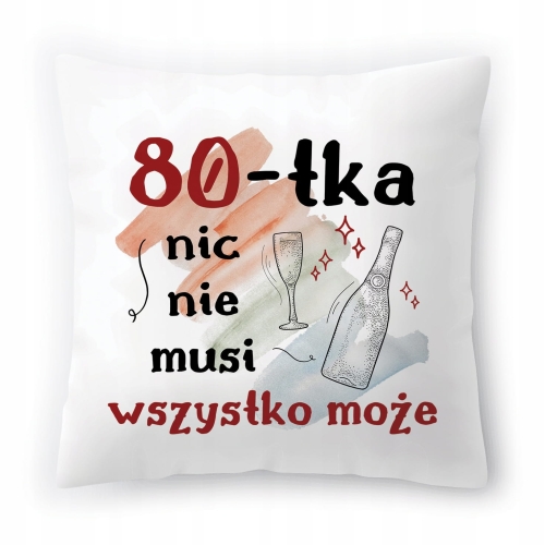 Poduszka na Urodziny 80 80te 80-te na Prezent z Nadrukiem ze Zdjęciem