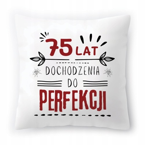 Poduszka na Urodziny 75 75te 75-te na Prezent z Nadrukiem ze Zdjęciem