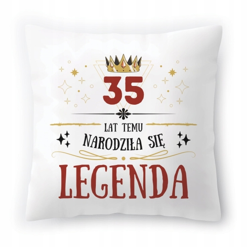 Poduszka na Urodziny 35 35te 35-te na Prezent z Nadrukiem ze Zdjęciem