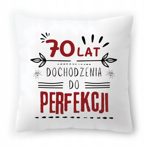 Poduszka na Urodziny 70 70te 70-te na Prezent z Nadrukiem ze Zdjęciem