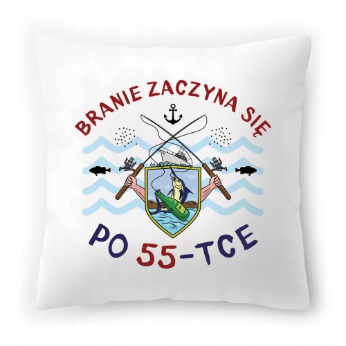Poduszka na Urodziny 55 55te 55-te na Prezent z Nadrukiem ze Zdjęciem
