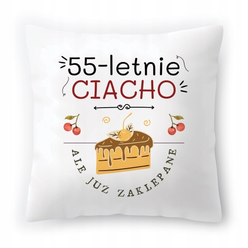 Poduszka na Urodziny 55 55te 55-te na Prezent z Nadrukiem ze Zdjęciem