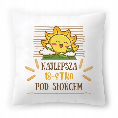 Poduszka na Urodziny 18 18ste 18-ste na Prezent z Nadrukiem ze Zdjęciem