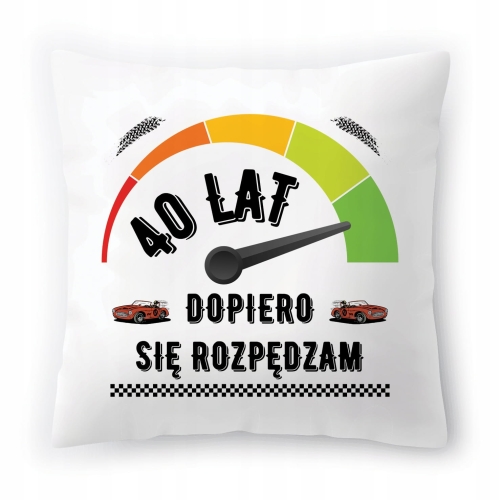 Poduszka na Urodziny 40 40ste 40-ste na Prezent z Nadrukiem ze Zdjęciem