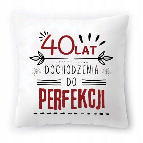 Poduszka na Urodziny 40 40ste 40-ste na Prezent z Nadrukiem ze Zdjęciem