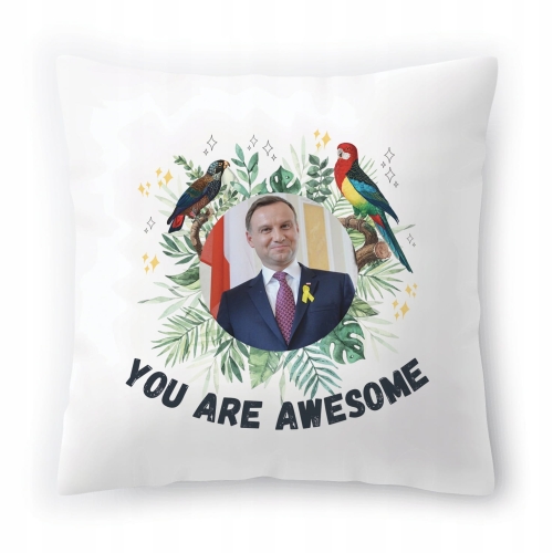 Poduszka Duda Andrzej Duda PiS Prezydent Prezent z Nadrukiem ze Zdjęciem