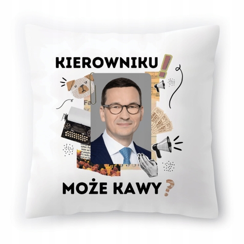 Poduszka Mateusz Morawiecki PIS Premier na Prezent z Nadrukiem ze Zdjęciem
