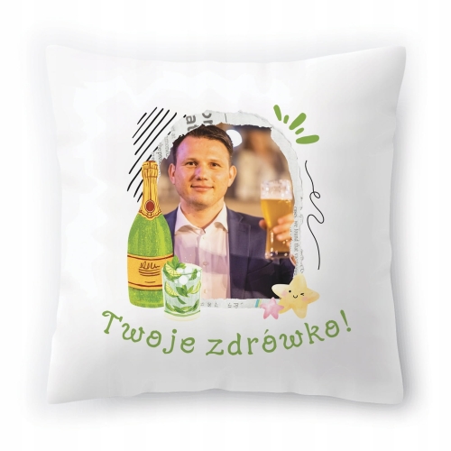 Poduszka Mentzen Sławomir Mentzen Wolność Prezent z Nadrukiem ze Zdjęciem