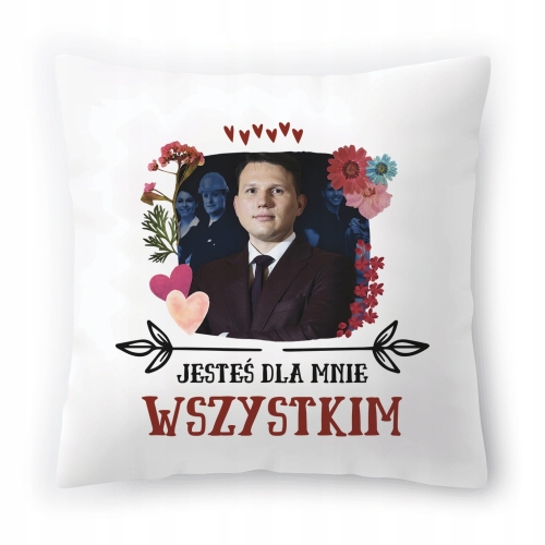 Poduszka Mentzen Sławomir Mentzen Wolność Prezent z Nadrukiem ze Zdjęciem