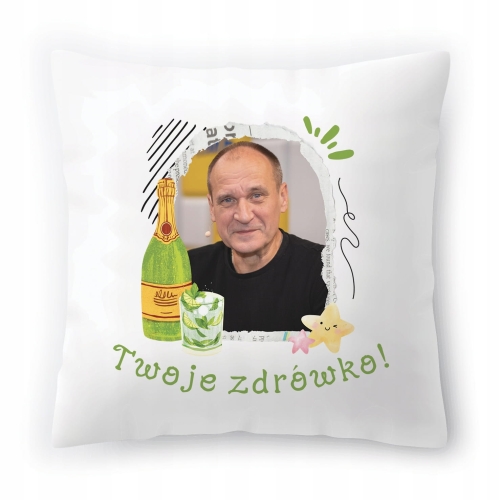 Poduszka Kukiz Paweł Kukiz Kukiz15 na Prezent z Nadrukiem ze Zdjęciem