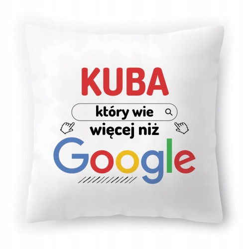 Poduszka Dla Kuby na Urodziny Imieniny na Prezent z Nadrukiem ze Zdjęciem