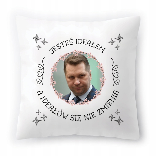 Poduszka Przemysław Czarnek PiS na Prezent z Nadrukiem ze Zdjęciem