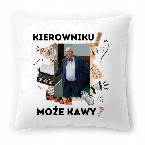 Poduszka Korwin Janusz Korwin Mikke Wolność z Nadrukiem ze Zdjęciem