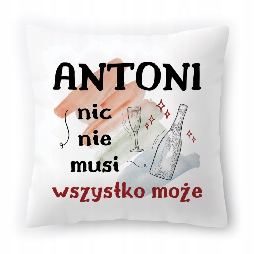Poduszka Dla Antka Antoniego na Urodziny Prezent z Nadrukiem ze Zdjęciem