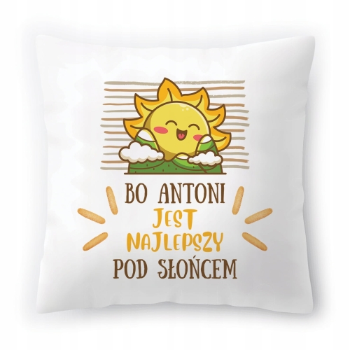 Poduszka Dla Antka Antoniego na Urodziny Prezent z Nadrukiem ze Zdjęciem