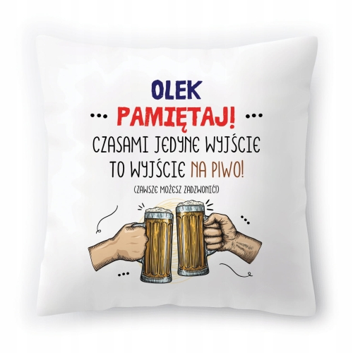 Poduszka Dla Olka na Urodziny Imieniny na Prezent z Nadrukiem ze Zdjęciem