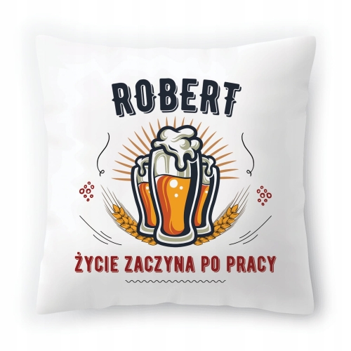 Poduszka Dla Roberta na Urodziny Imieniny Prezent z Nadrukiem ze Zdjęciem